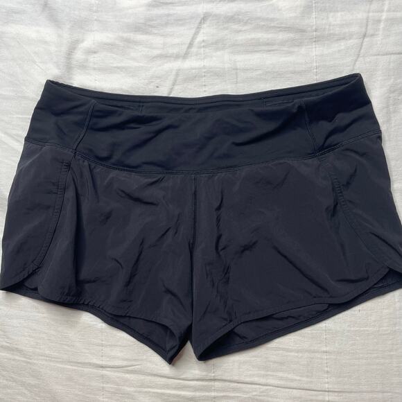 Lululemon Run Times Lined Shorts Black Sz 10 Women's Athleisure Stretch Comfy - Picture 1 of 4